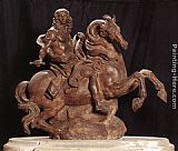 Famous Louis Paintings - Equestrian Statue of King Louis XIV